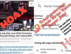 Media Harian Wawasan Rilis Berita Hoax Terkait SPBU Kenteng Boyolali dan Plagiat Copy Paste Pemberitaan