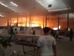 Kebakaran Landa Pabrik Mebel PT Bogowonto di Kawasan Industri Wijaya Kusuma