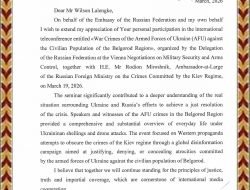 Dubes Rusia Apresiasi Peran PPWI dalam Telekonferensi Internasional Bahas Konflik Rusia–Ukraina