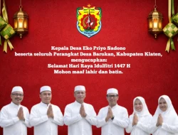 Kepala Desa Barukan Eko Priyo Sadono Sampaikan Ucapan Idulfitri 1447 H kepada Masyarakat