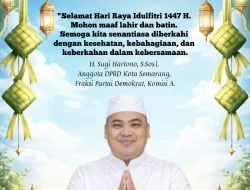 H. Sugi Hartono Sampaikan Ucapan Idulfitri kepada Warga Kota Semarang