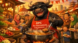 DPC PDI Perjuangan Kota Semarang Gelar Program Dapur Marhaen, Sediakan Makan Siang Gratis untuk Warga