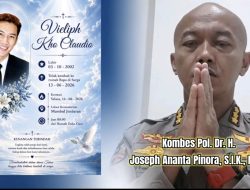 Terima Kasih Atas Kepedulian dan Doa Kombes Pol. DR. H. Joseph Ananta Pinora